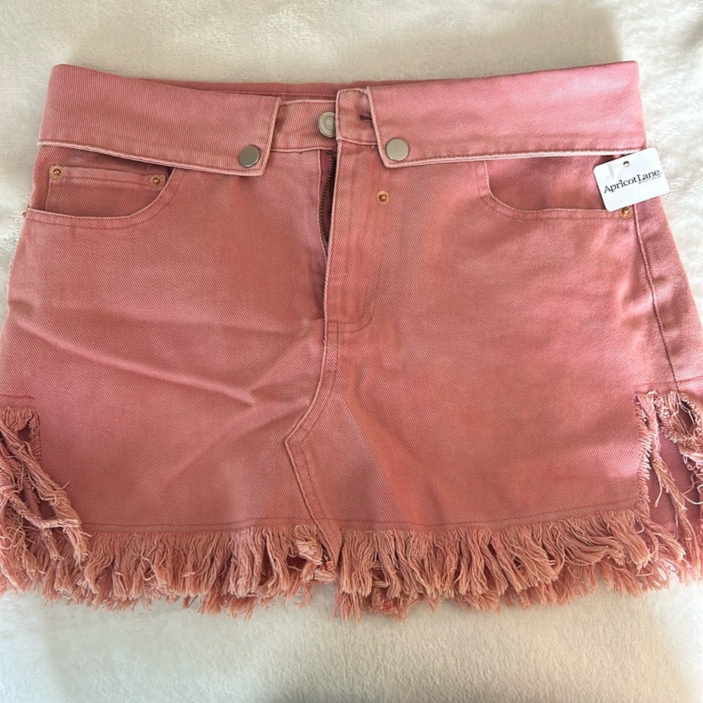 RED JEAN SKIRT❤️❤️